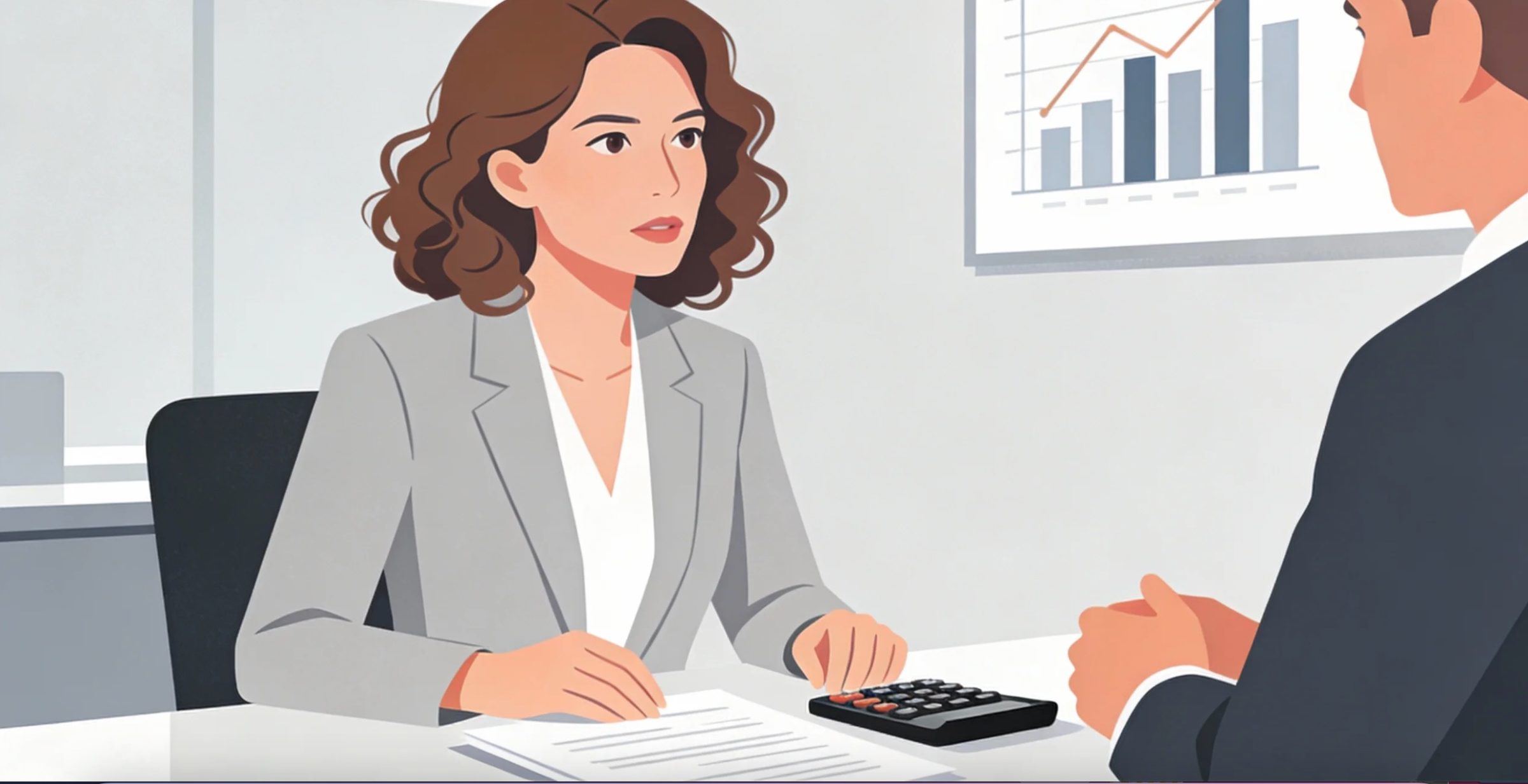 一位美业创业者愁眉苦脸地看着财务报表